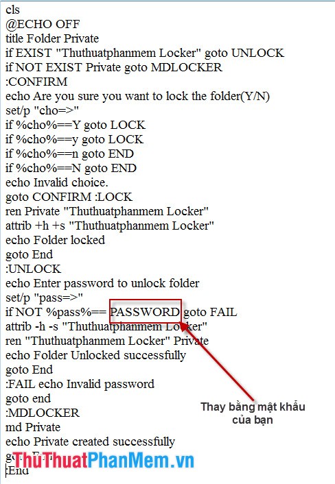 Tạo mật khẩu bảo vệ thư mục không dùng phần mềm