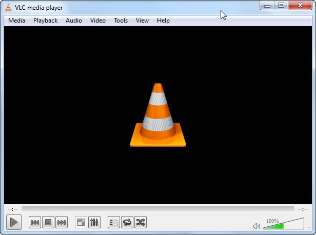 Giao diện chính VLC Player