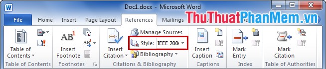 Tạo danh mục tài liệu tham khảo theo chuẩn IEEE