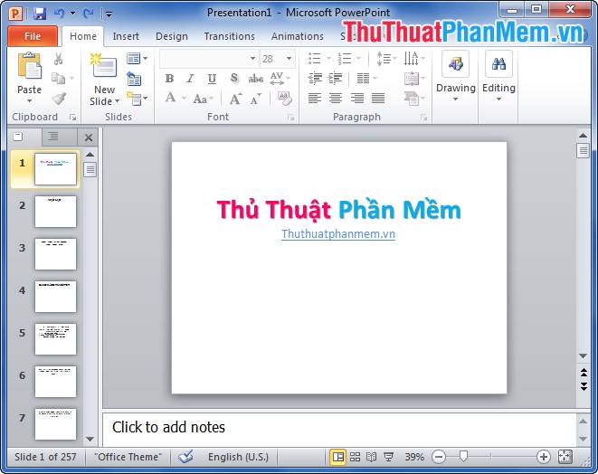 Tạo trình chiếu PowerPoint từ văn bản Word