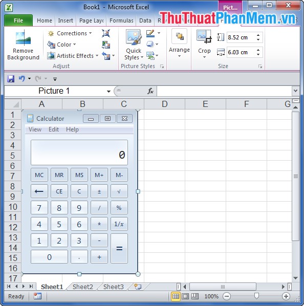 Chụp và chỉnh sửa ảnh bằng Screenshot trong Excel