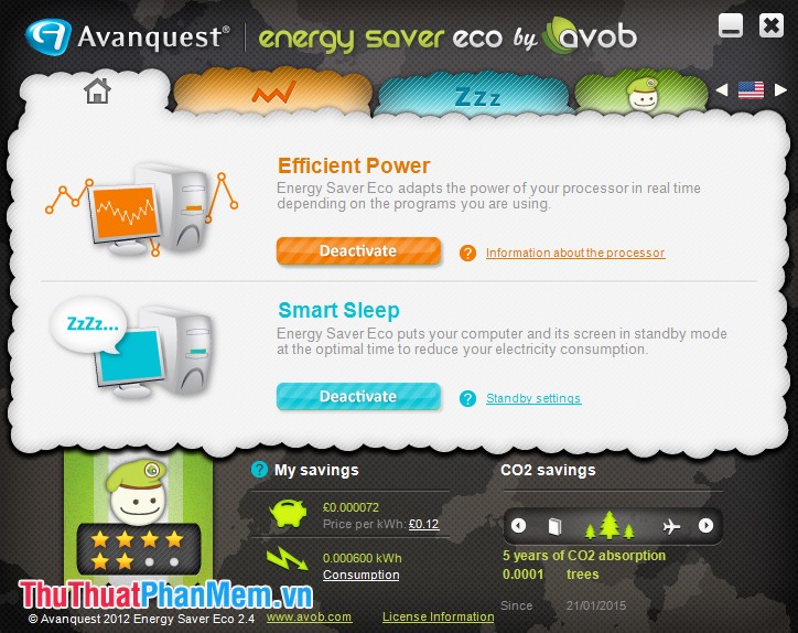 Phần mềm tiết kiệm pin cho Laptop Avanquest Energy Saver Eco