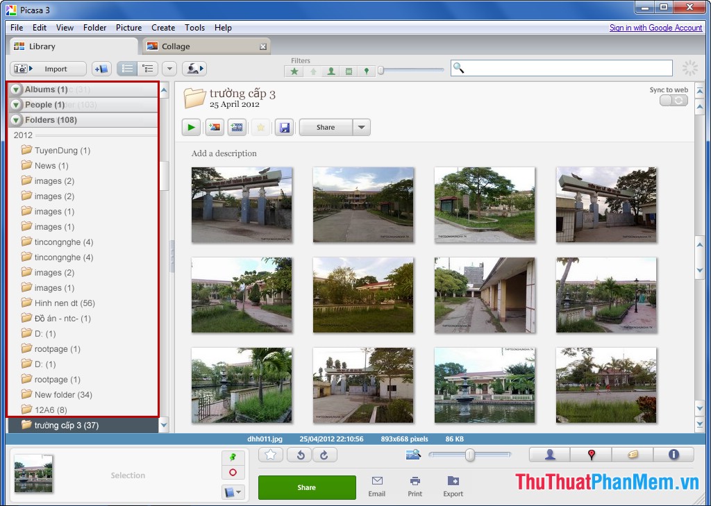 Picasa phần mềm xem ảnh, quản lý ảnh miễn phí tốt nhất
