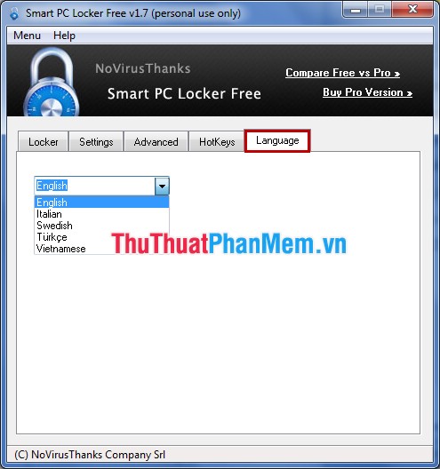 Khóa máy tính bằng phần mềm Smart PC Locker