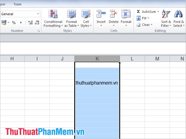 Thay đổi chiều rộng của cột và chiều cao của hàng trong Excel