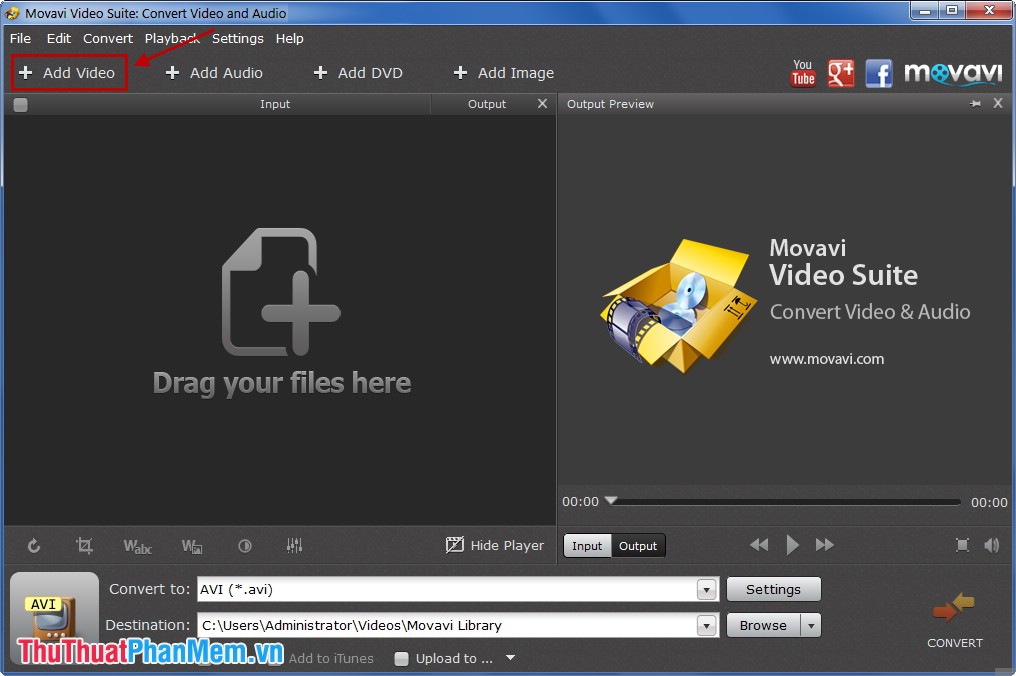 Chuyển đổi định dạng Video bằng phần mềm Movavi Video Suite