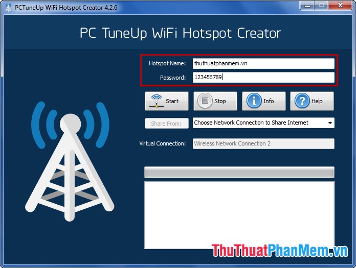 Cách phát Wifi trên Laptop bằng Free Wifi Hotspot Creator