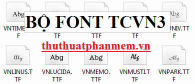 Font TCVN3 - Tải font TCVN3 - Download font TCVN3 cho máy tính