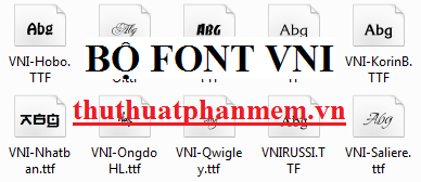 Font VNI - Tải font VNI - Download font VNI cho máy tính