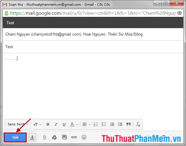 Gửi mail hàng loạt trong Gmail