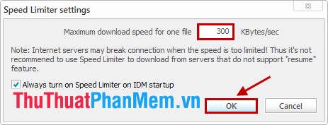 Giới hạn tốc độ tải file cho IDM - Hạn chế tốc độ tải trên IDM