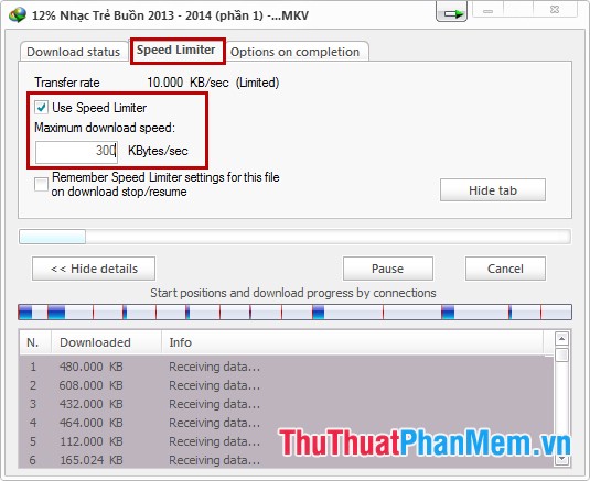 Giới hạn tốc độ tải file cho IDM - Hạn chế tốc độ tải trên IDM