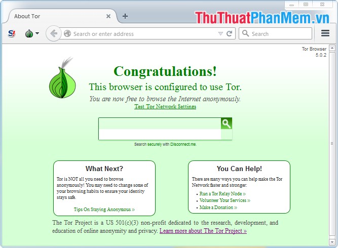 Duyệt web ẩn danh bằng trình duyệt Tor Browser