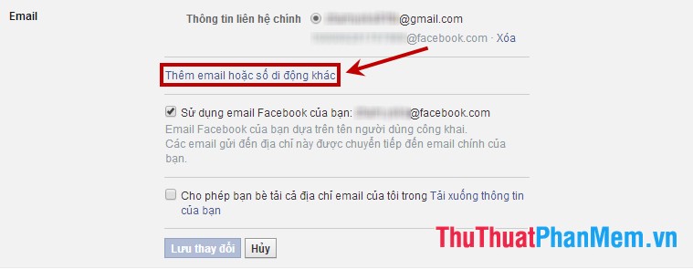 Hướng dẫn đổi email trong Facebook - Đổi mail tài khoản facebook