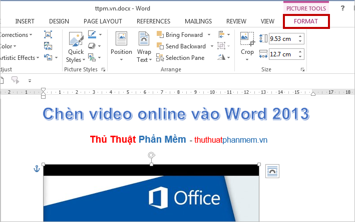 Hướng dẫn chèn Video Youtube vào Word 2013