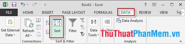 Sắp xếp tên theo thứ tự abc trong Excel