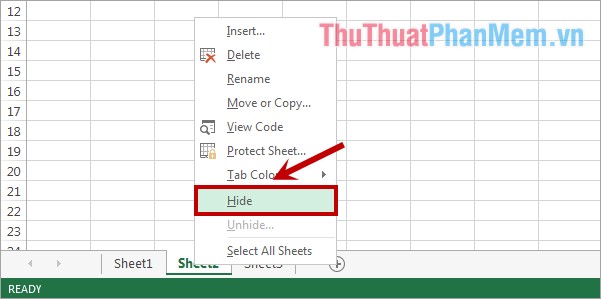 Cách ẩn, hiện Sheet trong Excel