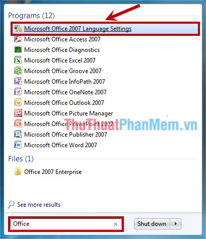 Thay đổi ngôn ngữ Tiếng Việt cho Office 2007 2010 2013 2016