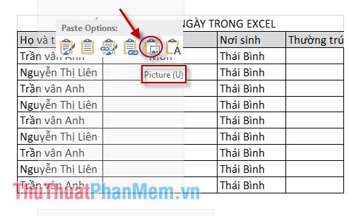 Hướng dẫn copy dữ liệu từ Excel sang Word giữ nguyên định dạng
