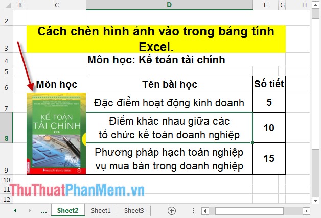 Cách chèn hình ảnh vào trong bảng tính Excel