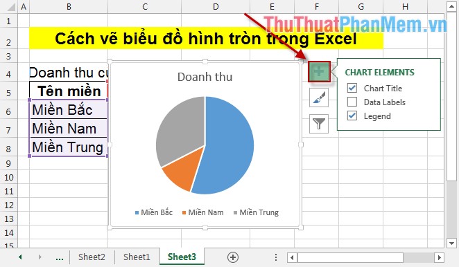 Cách tạo biểu đồ hình tròn trong Excel