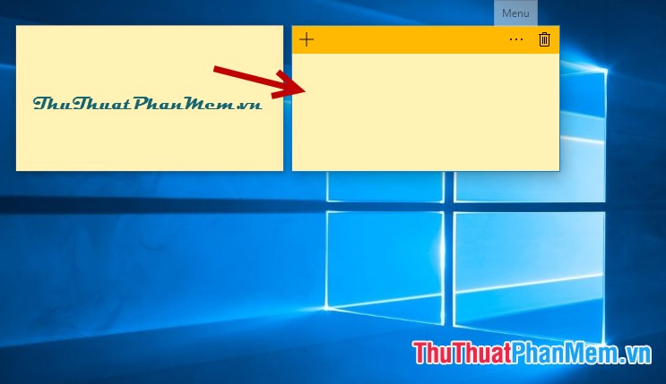 Tạo Sticky Note - Ghi Chú trên màn hình Desktop Windows 10
