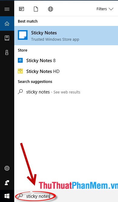 Tạo Sticky Note - Ghi Chú trên màn hình Desktop Windows 10