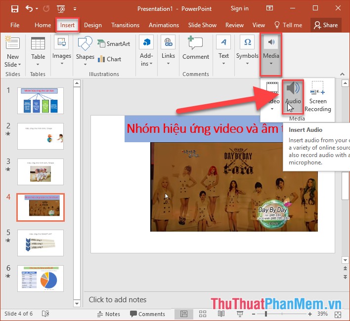 Tạo và sử dụng hiệu ứng cho âm thanh và video trong PowerPoint