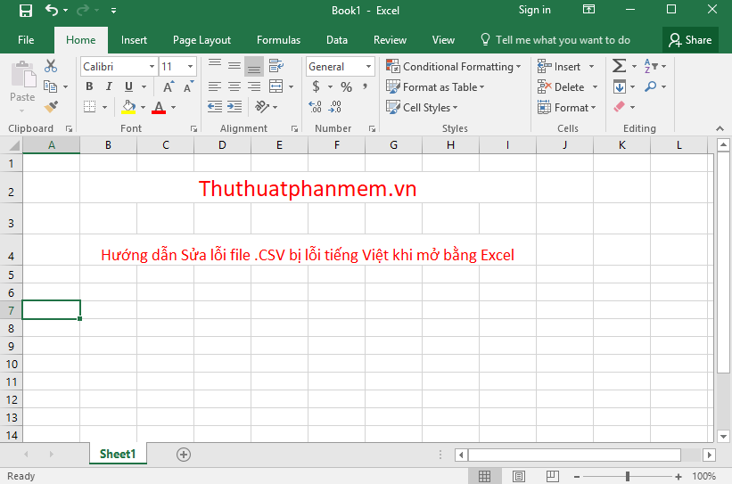Sửa lỗi file .CSV bị lỗi tiếng Việt khi mở bằng Excel