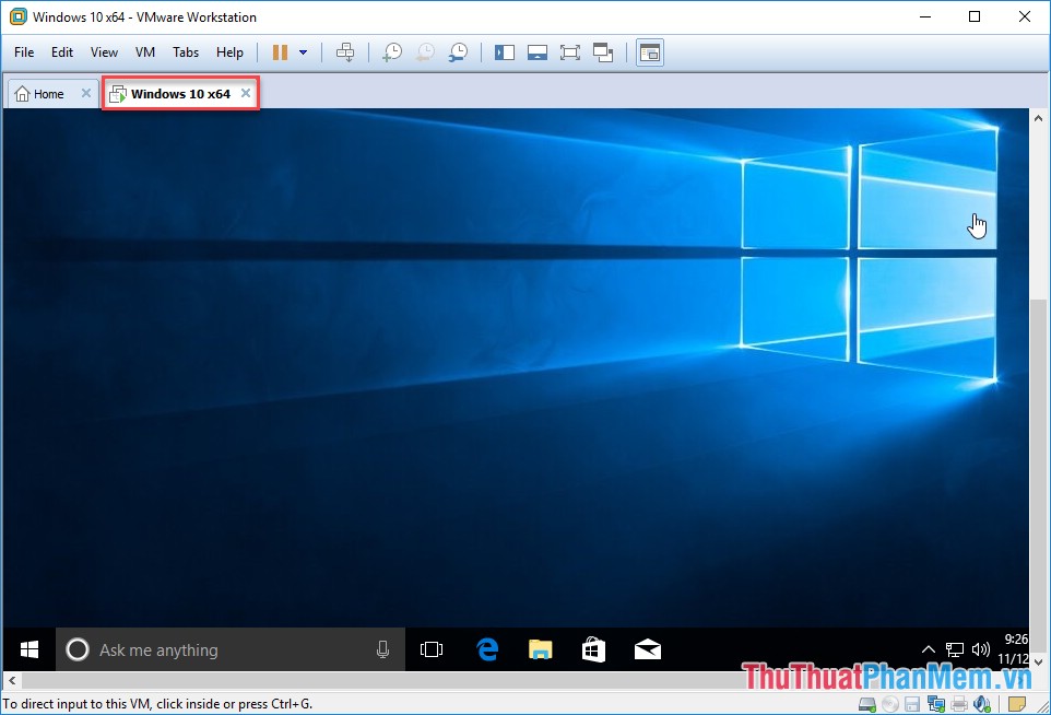 Hệ điều hành Windows 10 được cài đặt trên Vmware