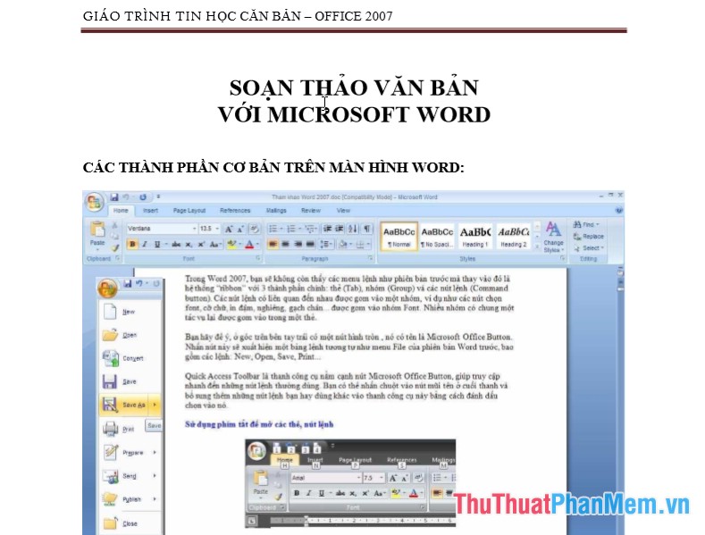 Tài liệu Word 2007 - Bộ tài liệu tự học Word 2007 đầy đủ và hay nhất