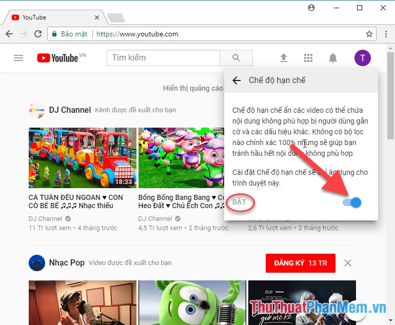 Cách ngăn chặn các video không phù hợp với trẻ em trên YouTube