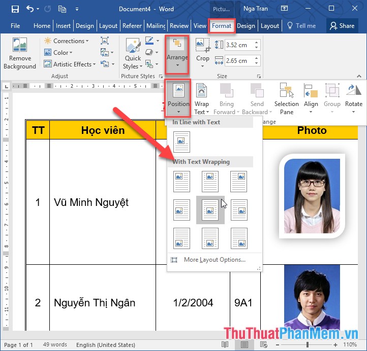 Cách chèn ảnh vào trong Word, Excel và căn chỉnh ảnh