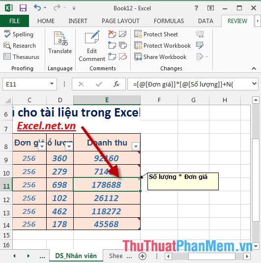 Cách tạo ghi chú cho tài liệu trong Excel