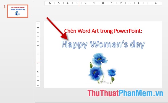 Thêm Word Art trong PowerPoint