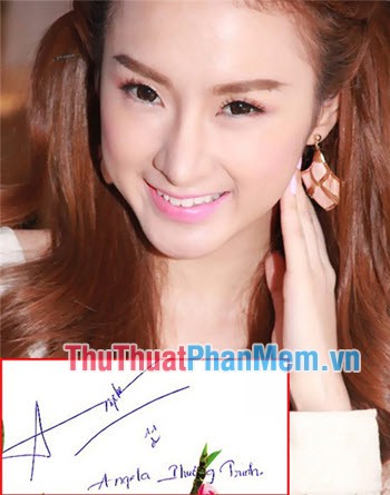 Chữ ký diễn viên Angela Phương Trinh