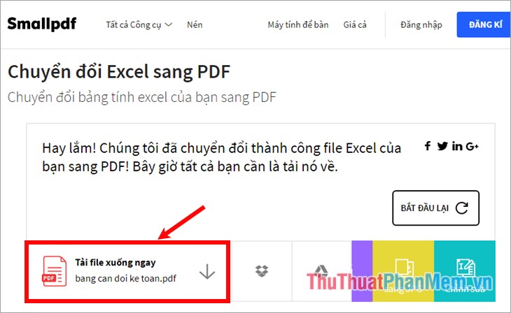 Cách chuyển Excel sang PDF, chuyển file Excel sang PDF nhanh chóng, giữ đúng định dạng