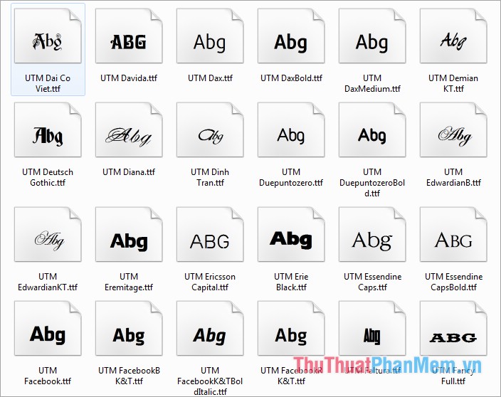 Download bộ font UTM đẹp, Việt Hóa Unicode