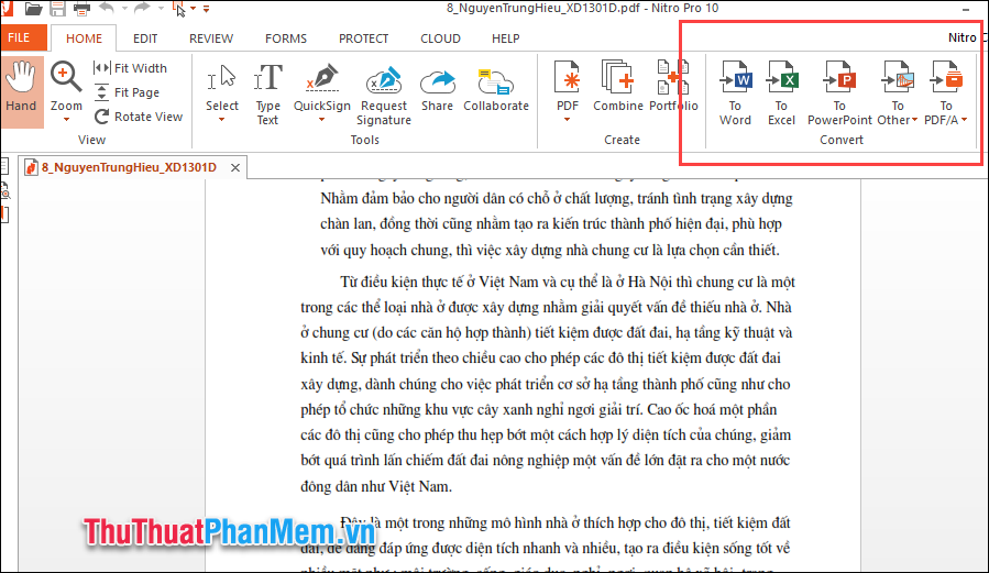 Hướng dẫn tạo, chỉnh sửa, chuyển đổi file PDF bằng phần mềm Nitro PDF