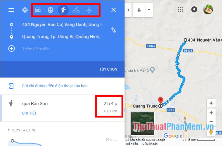 Hướng dẫn sử dụng Google Maps để tìm đường