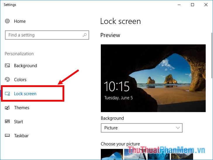 Thay đổi hình nền đăng nhập Windows 10