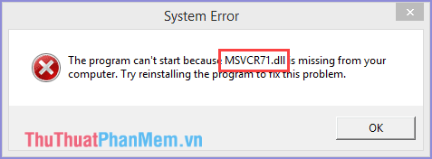 Cách sửa lỗi thiếu file dll trên Windows