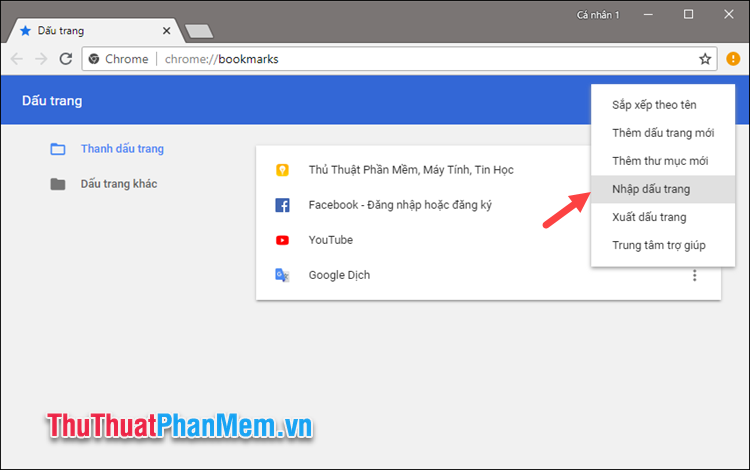 Cách sao lưu và phục hồi Bookmark trên Chrome, Cốc Cốc, Edge, Firefox
