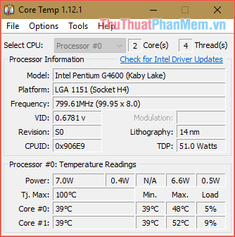 Top 5 phần mềm kiểm tra nhiệt độ CPU chính xác nhất
