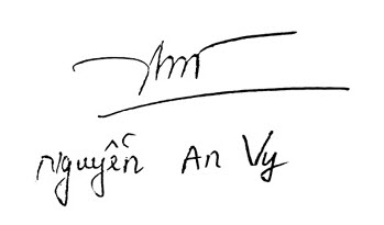 Mẫu chữ ký đẹp tên Vy