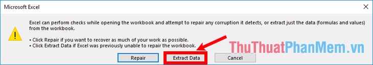 Cách khắc phục lỗi không mở được file Excel