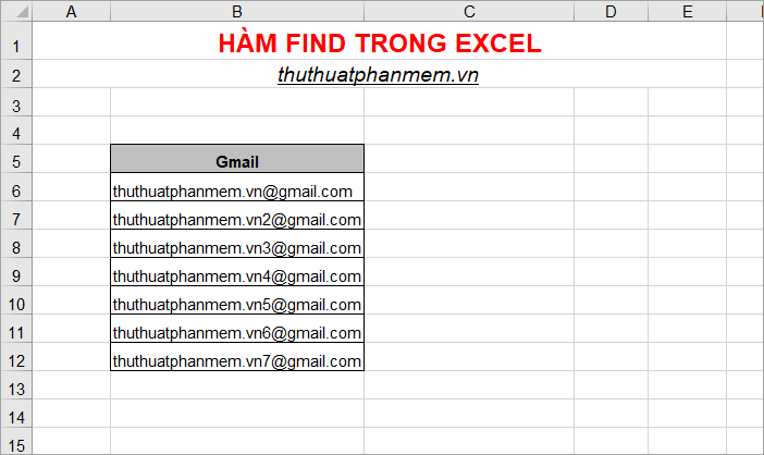 Hàm FIND trong Excel – Cách dùng và ví dụ