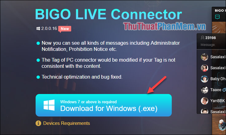 Cách Live Stream Bigo Live trên máy tính
