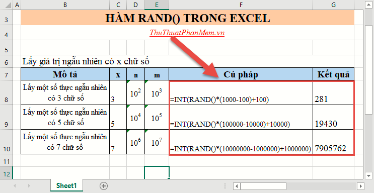 Hàm Random trong Excel (Hàm RAND), cách sử dụng hàm Random và ví dụ