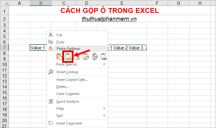Cách gộp ô trong Excel - Hướng dẫn gộp ô trong Excel 2010, 2013, 2016